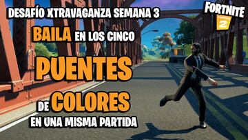 Desafío de Fortnite: ¿dónde están los puentes de colores para bailar?