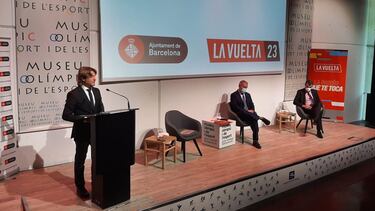 Rueda de prensa de presentación de Barcelona como salida de La Vuelta 2023, en el Museu Olímpic de l'Esport @BCN_ESPORTS 24/01/2022