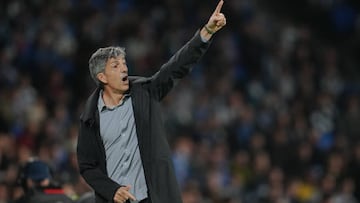 Real Sociedad head coach Imanol Alguacil during the UEFA Europa League match between Real Sociedad and Manchester United, Group C, played at Reale Arena Stadium on November 3, 2022 in San Sebastian, Spain. (Photo by Colas Buera / Pressinphoto / Icon Sport)