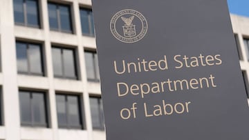 (FILES) In this file photo taken on March 26, 2020, the US Department of Labor Building in Washington, DC. - Another 2.43 million US workers were put out of work last week amid the coronavirus pandemic, according to government data released on May 21, 20