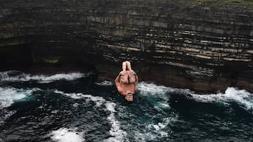 El español Carlos Gimeno, clavadista permanente en las Series Mundiales de Red Bull Cliff Diving 2024