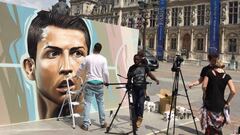 The Cristiano graffiti in Paris as part of a promotion of urban art.