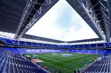 A genral view of the stadium ahead of the La Liga match between Real CD Espanyol and Celta Vigo at Cornella-El Prat Stadium on April 19, 2016 in Barcelona, Spain.