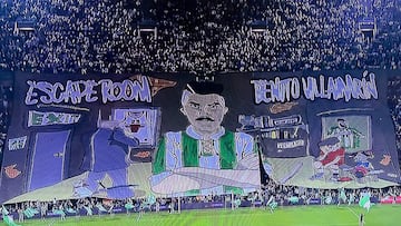 El tifo aparecido en el Villamarín.