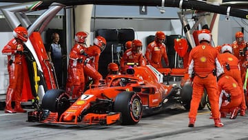 El cambio de neumáticos de Raikkonen terminó con un mecánico herido.
