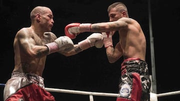 Imagen del combate por el EBU del peso pluma entre Marc Vidal y Sergio Blanco.