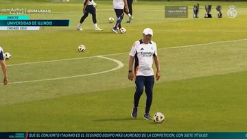 El clip viral de Ancelotti con 64 años que es hipnótico