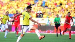 Te&oacute;filo, segundo gol consecutivo en Eliminatorias sobre Per&uacute; en Barranquilla.