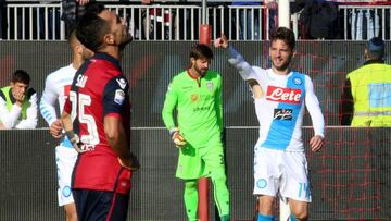 Cagliari e Isla sufren dura caída ante el inspirado Napoli