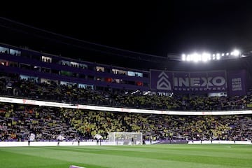 25/01/25 PARTIDO PRIMERA DIVISION 
VALLADOLID - REAL MADRID 
PROTESTAS SEGUIDORES RONALDO PRESIDENTE 