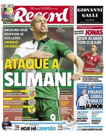 Portadas de la prensa mundial