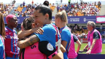 Jenni Hermoso tras ganar la Copa de la Reina.