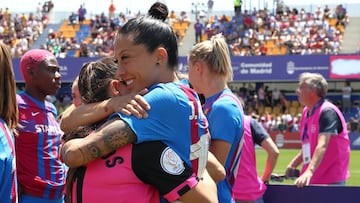 Jenni Hermoso tras ganar la Copa de la Reina.