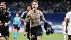 Thill celebra su gol en el Bernab&eacute;u.