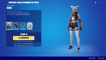 Un vistazo de cerca al skin Dizzie