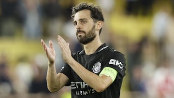 Bernardo Silva durante un partido de Champions League.