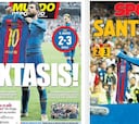 El clásico recital de Messi, en las portadas de la prensa catalana