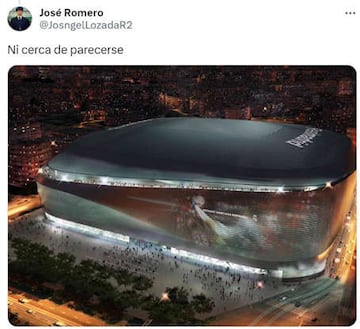 Los memes de la Champions no tienen piedad con las obras del Bernabéu ni con el Atleti 