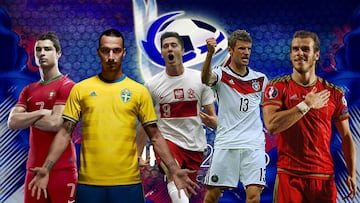 Cristiano Ronaldo, Zlatan Ibrahimovic, Lewandowski, Muller y Cristiano Ronaldo.