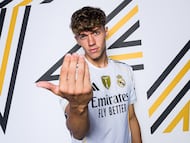 Thiago Pitarch, en la sesión de fotos de la Champions.