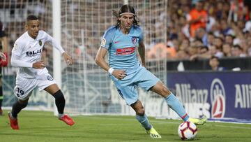 Filipe, en el Valencia-Atl&eacute;tico, despu&eacute;s del que Atletico y PSG negociar&aacute;n por su futuro. 