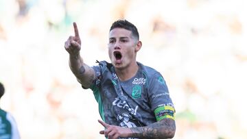 James Rodriguez of Leon during the 11th round match between Santos and Leon as part of the Liga BBVA MX, Torneo Clausura 2025 at TSM Corona Stadium, on March 09, 2025 in Torreon, Coahuila, Mexico.