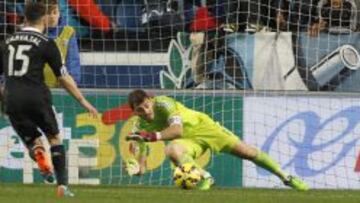 Casillas, durante el partido ante el Málaga.