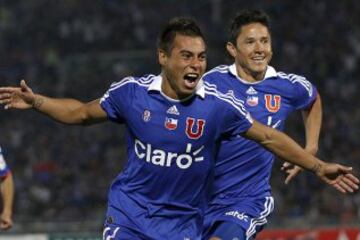 Gustavo Canales y Eduardo Vargas fueron los goleadores de la U de Jorge Sampaoli. Vargas fue el goleador de la Copa Sudamericana, mientras que Canales anotó tres en la recordada final ante la UC.