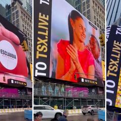 VIDEO: Claudia Sheinbaum en Time Square, ¿qué dice el mensaje y quién lo pagó?