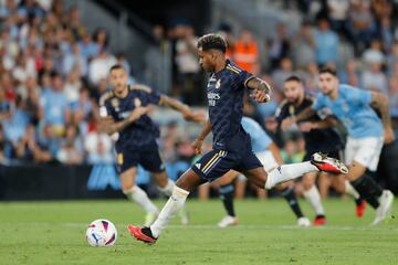 Rodrygo, en el momento de fallar el penalti que lanzó.