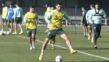 &Aacute;lex Moreno, en un entrenamiento. 