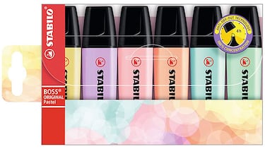 Estos subrayadores Stabilo en seis colores pastel tienen más de 42.000 valoraciones