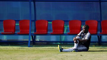 El centrocampista francés del Chelsea, N'Golo Kanté, con Francia.