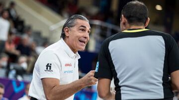 Sergio Scariolo, durante el partido ante Turquía, el último de la primera fase del grupo A.