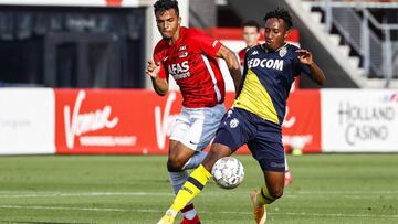 Gelson Martins, frente al AZ Alkmaar.