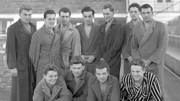 La Selección húngara en 1956.