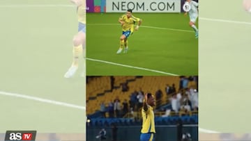 Durán disfruta de su ídolo CR7: Así emula su celebración