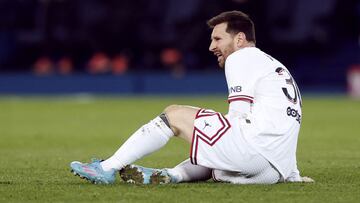 Messi. ante el Stade de Rennes. 