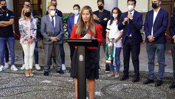 Patricia Rodríguez durante un acto.