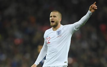 Eric Dier of England reacts