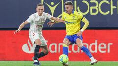 Momento del partido entre el C&aacute;diz y el Sevilla.