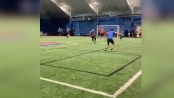 Viral volleyed goal smashes past one million views