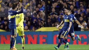 Buenos Aires 02 Agosto 2017
 Amistoso Internacional
 Boca Juniors vs Villarreal FC, en el Estadio La Bombonera.
 Festejo de gol  Cristian Pavon de Boca Juniors
 Foto Ortiz Gustavo
 
 
 
 