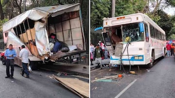 Un potente choque entre camiones de peregrinos que regresaban de la Basílica de Guadalupe en CDMX, deja varios heridos. Regresaban a sus municipios en Toluca.