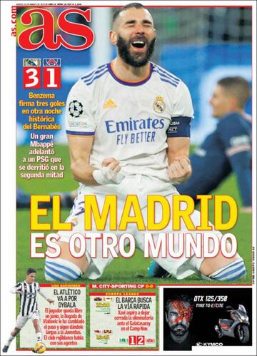 "Castigado por el Rey": las portadas tras la remontada del Madrid