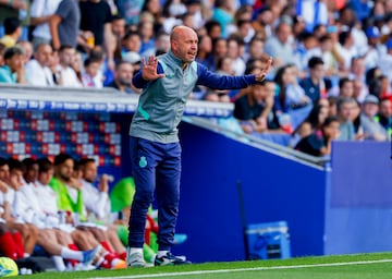 Luis Blanco, durante el Espanyol-Valencia de Primera División.
