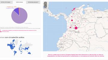 Mapa de casos y muertes por coronavirus por departamentos en Colombia: hoy, 20 de agosto