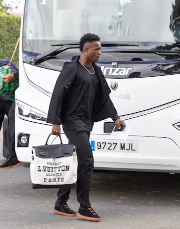 Vinicius a la llegada al hotel. 