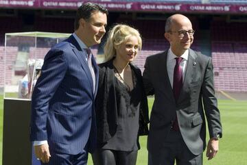 Shakira at Camp Nou today.