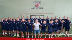 Toda la primera plantilla del Athletic rapada para mandarle su apoyo a Yeray. 